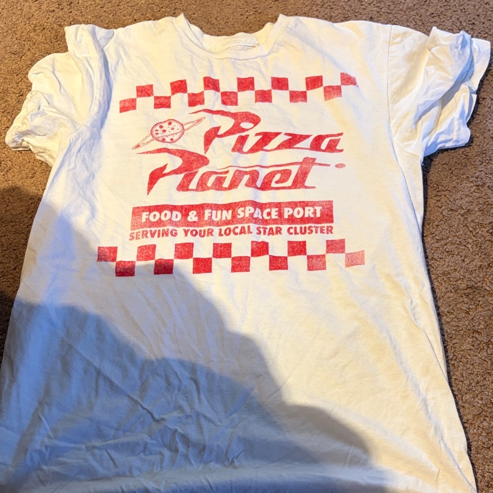 Disney White and Red Pizza Planet Tee